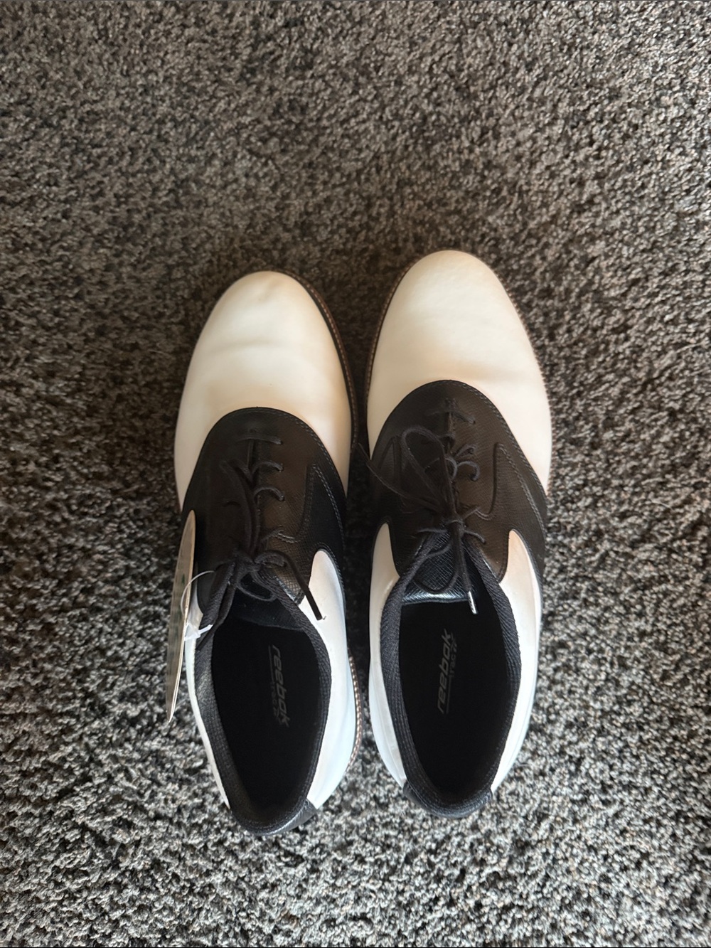 Men's Black & White saddle style golf shoes - Classic Two-Tone Style. Never worn